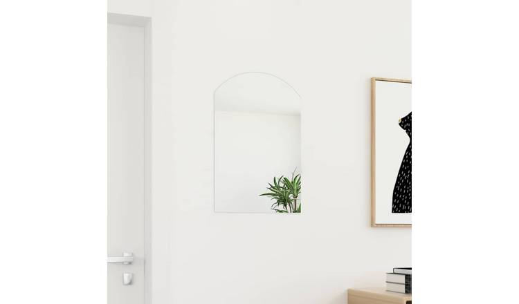 Walplus Glass Wall Mirror - White - 60 x 40 cm