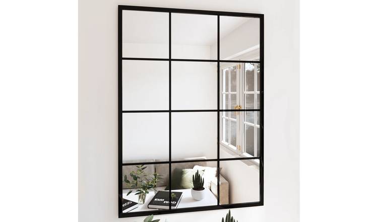 Walplus Glass Wall Mirror - Black - 80 x 60 cm