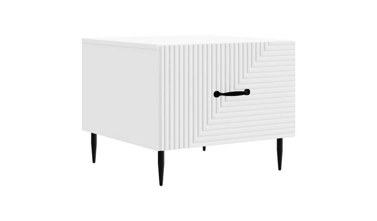 Walplus Space Saving Engineered Wood Coffee Table - White - 49 x 50 x 40 cm