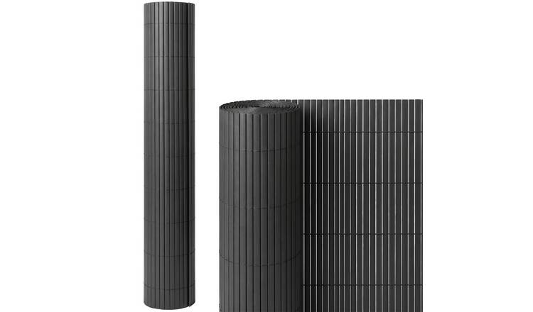 Outsunny 2 Pack  PVC Privacy Screening Fence - Dark Grey