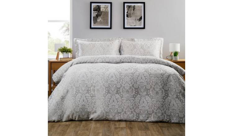 New Edge Blinds Dorchester Jacquard Grey Duvet Set - Single
