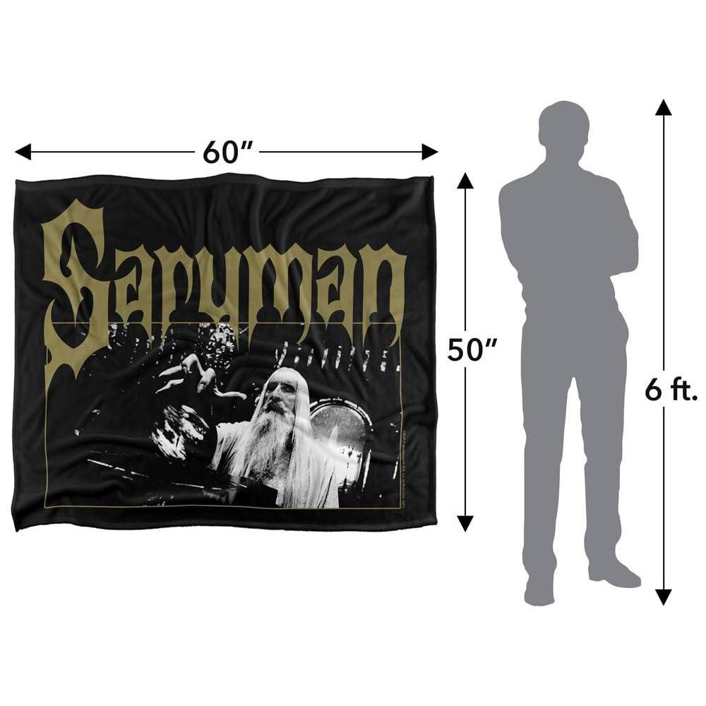 The Lord of the Rings Fellowship Saruman Supersoft Black Blanket - 147cm x 91cm - Image 4
