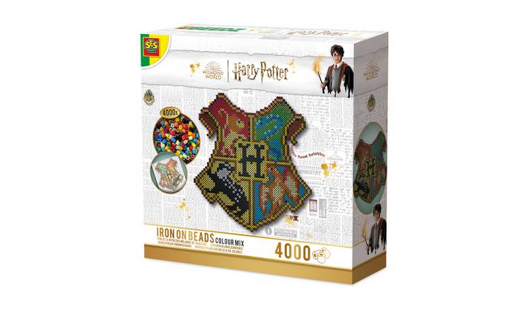 SES Creative Harry Potter Hogwarts Crest Iron On Beads Craft Set