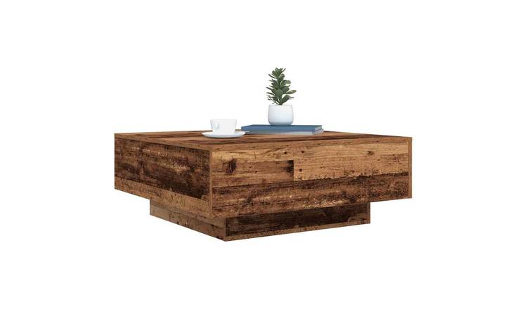 Walplus Engineered Wood Coffee Table - Old wood - 80 x 80 x 31 cm