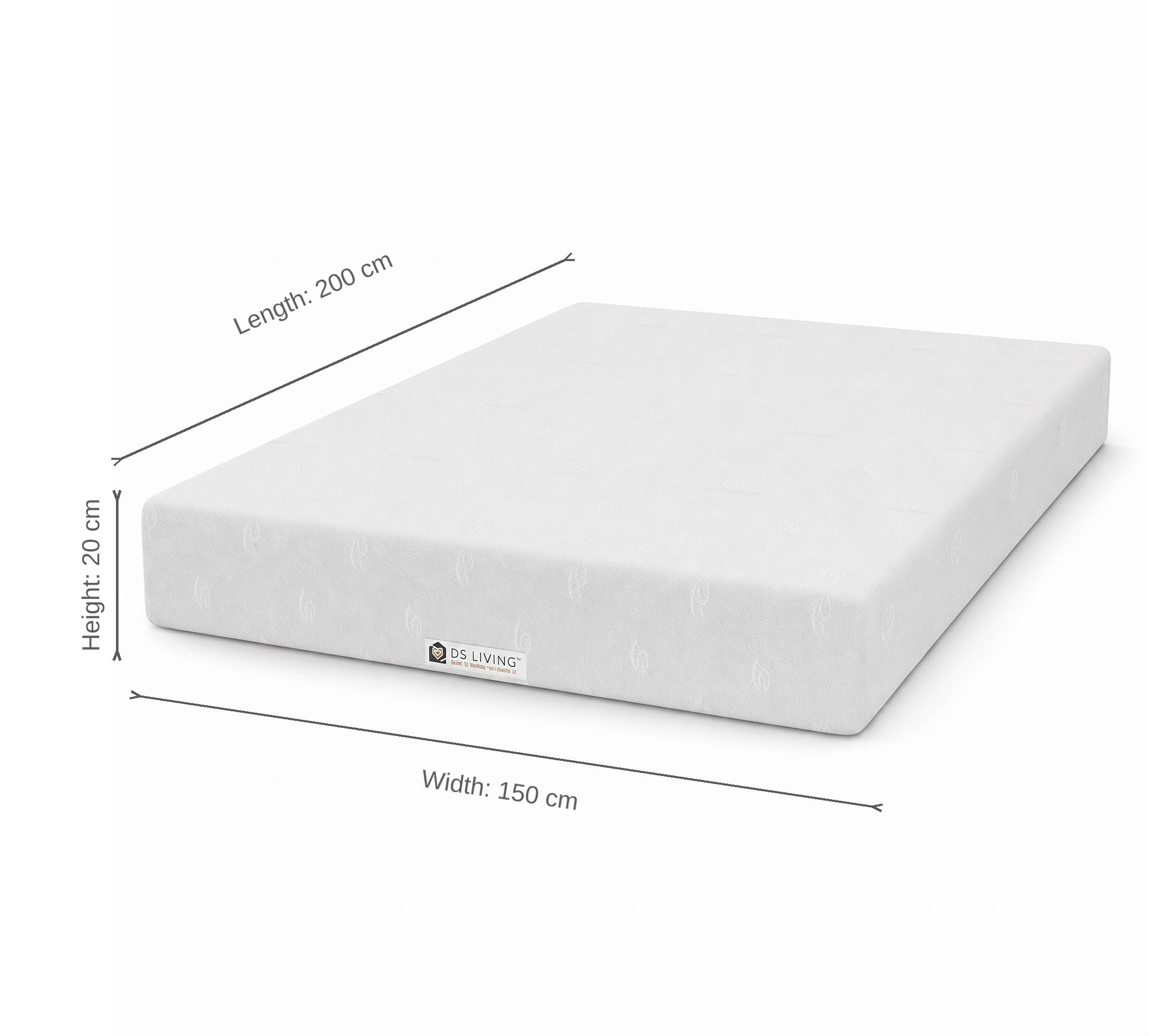 DS Living 20cm Memory Foam Mattress, Washable Cover - King - Image 9