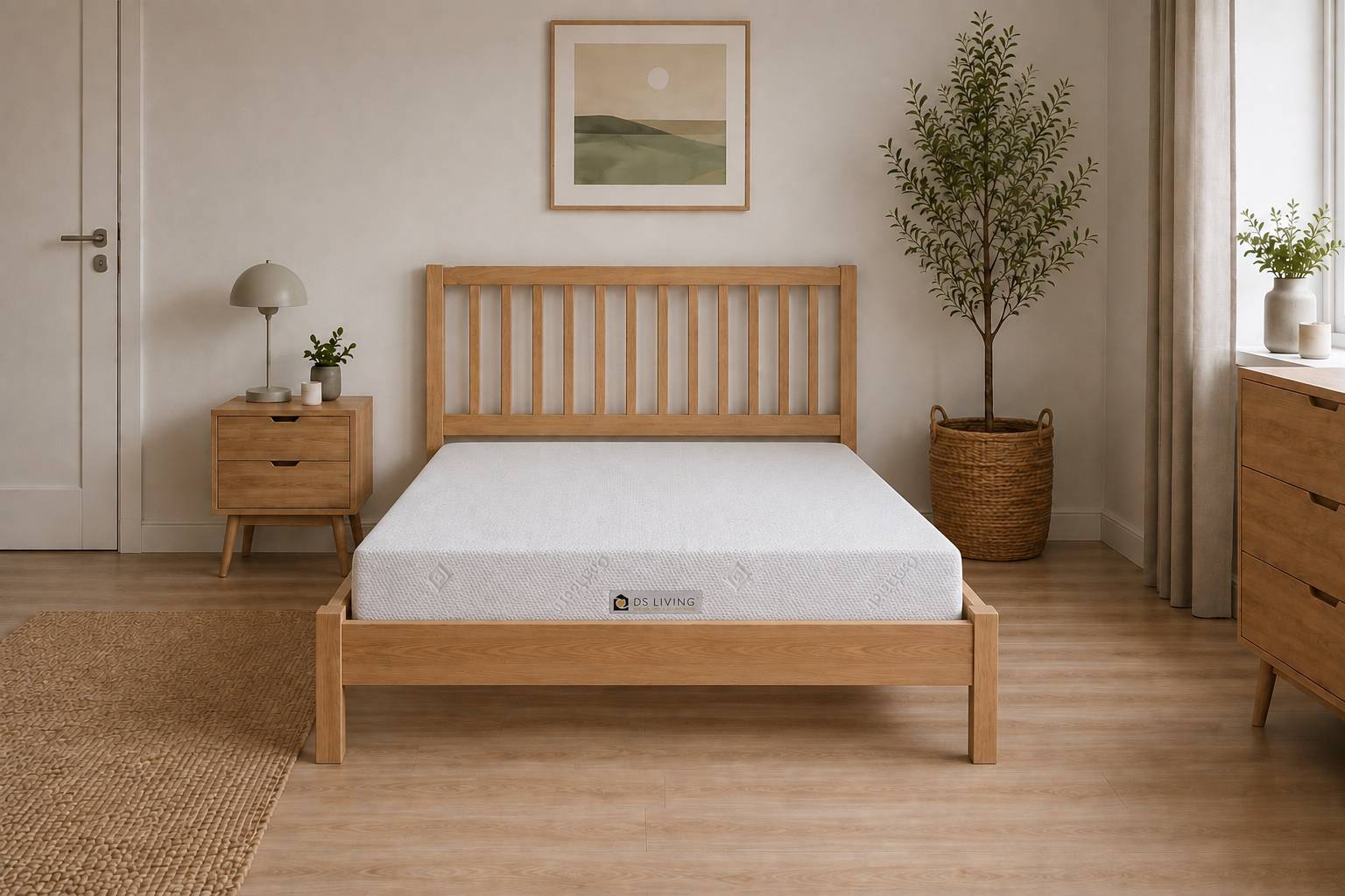 DS Living 20cm Memory Foam Mattress, Washable Cover - King - Image 2