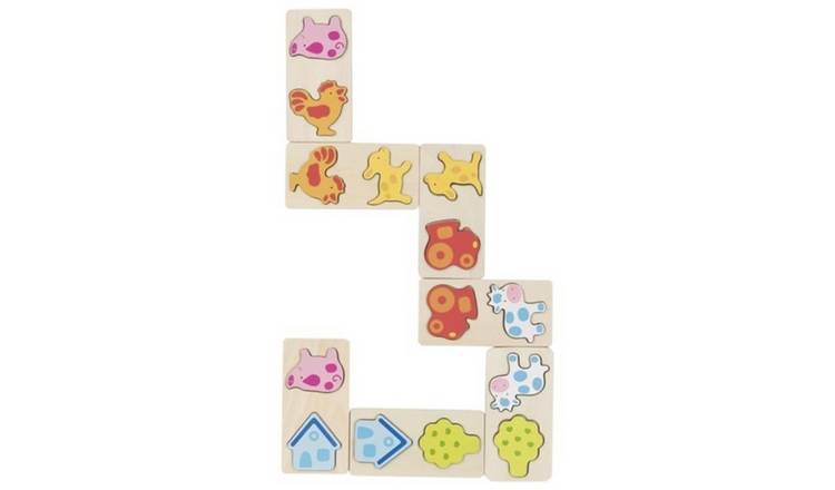 Goki 3D Domino Game Farm Animal Puzzle