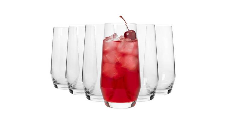 Argon Tableware Soho Crystal Highball Glasses - 375ml - Pack of 6