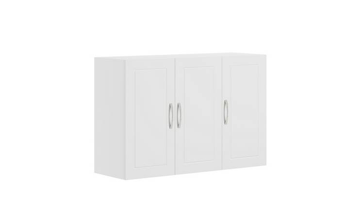 SoBuy 3 Door 2 Adjustable Shelf Wall Cabinet - White
