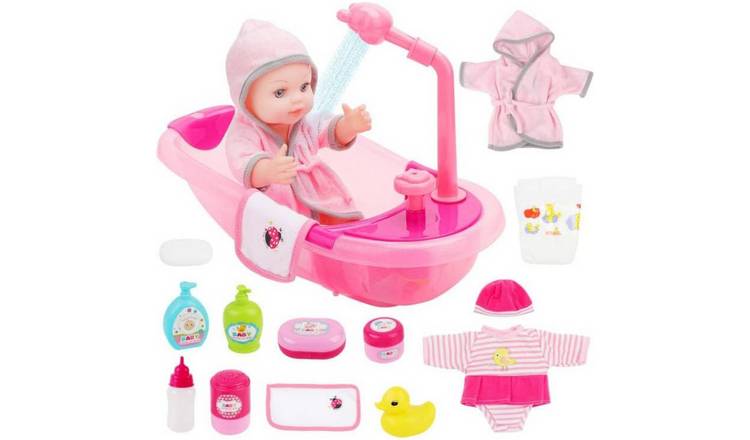 deAO Baby Doll Bath Set - Pink