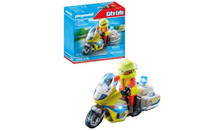 Playmobil City Life Rescue Motorcycle with Flashing Lights