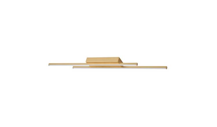 Happy Homewares Brushed Gold Metal Kitchen LED Ceiling Light - 89cm