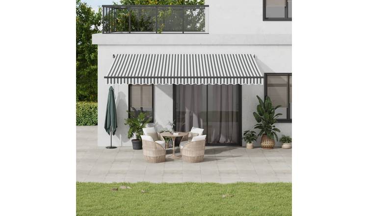 Walplus Manual Polyester - Anthracite and White - 500x350 cm - Anthracite Frame