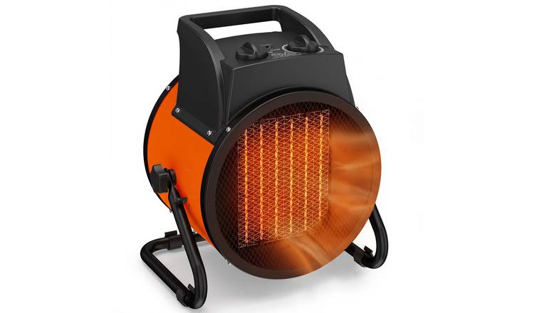 Outsunny Small Space Industrial Fan Heater 5000W with Tilting - Orange