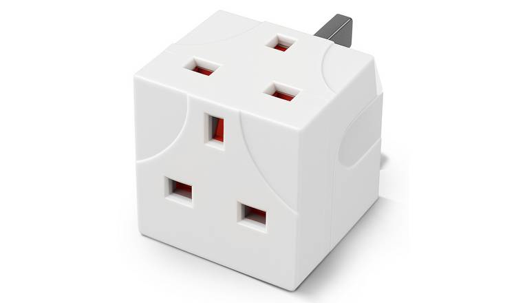 Desiretech 13A Fused 2 Way UK Plug Adaptor - White