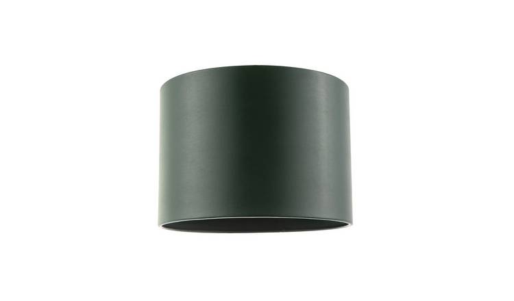 Happy Homewares Forest Green Faux Leather with Inner Cotton Lampshade - 25cm