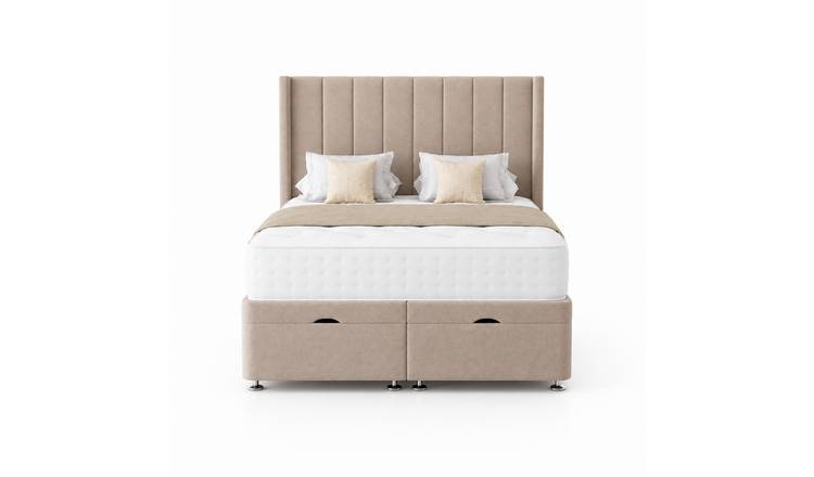 Comfy Deluxe  Ameila Wing 6ft Superking End Lift Ottoman Bed Set - Beige