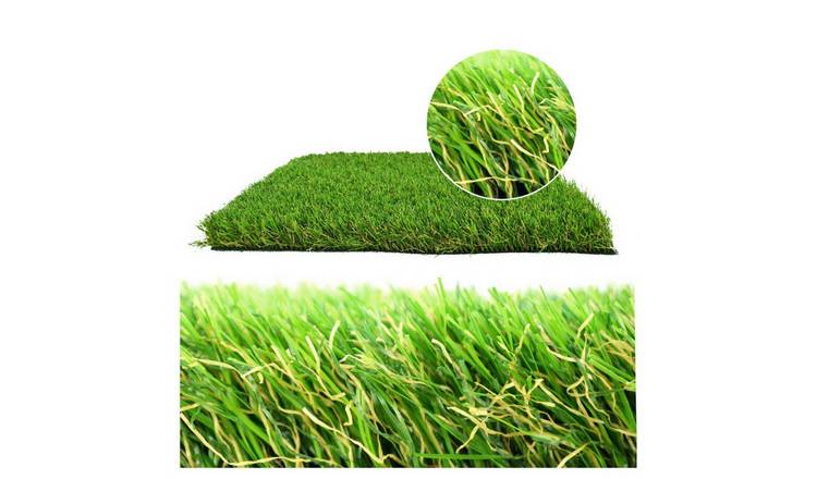 Mega Flooring Luxury Green 40mm Super Soft Outdoor Artificial Grass - 2m x 1m