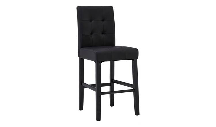 Orsina Regents Park Faux Leather High Back Bar Chair – Black
