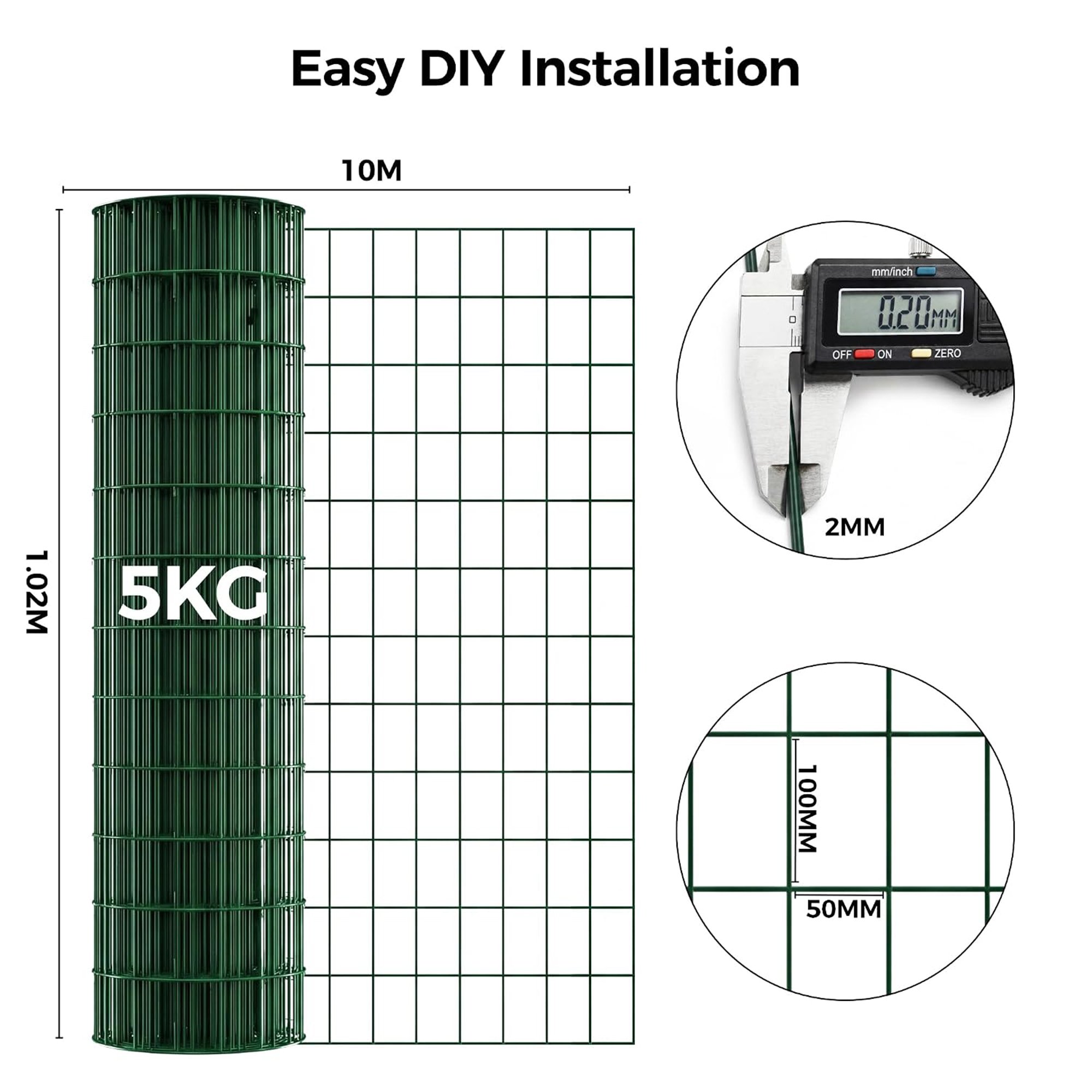 Vivo Technologies Chicken Wire Mesh Fence Plant Support 1.02m x 10m - 2 Pack - Image 3