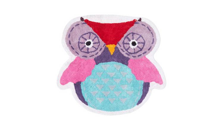 Homescapes Cotton Tufted Owl Kids Rug