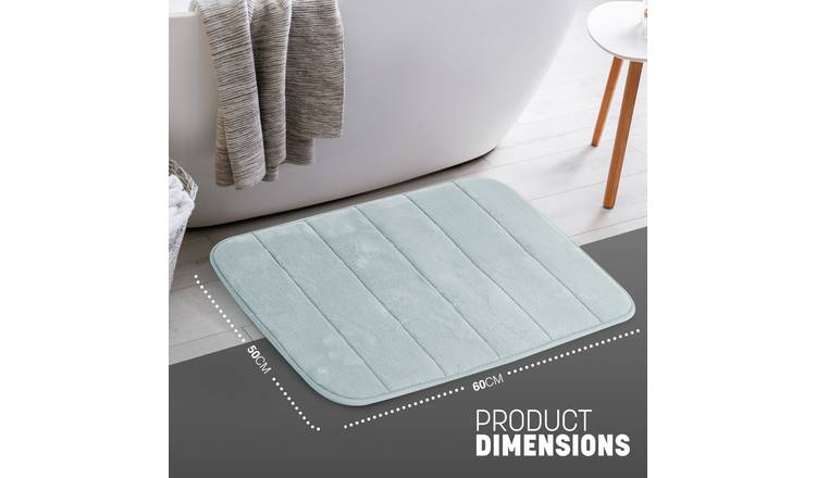 Keplin Memory Foam Non-Slip Bath Mat 50 x 60cm - Light Blue