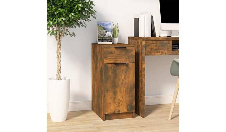 Walplus Engineered Wood Cabinet - Dark Oak - 33.5 x 50 x 75 cm