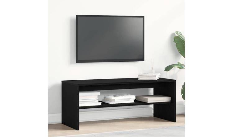 Walplus Engineered Wood TV Cabinet - Dark Oak - 100 x 40 x 40 cm (Black Oak)