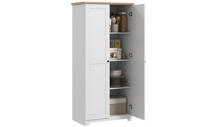 HOMCOM 2 Door Modern Kitchen Cupboard - White