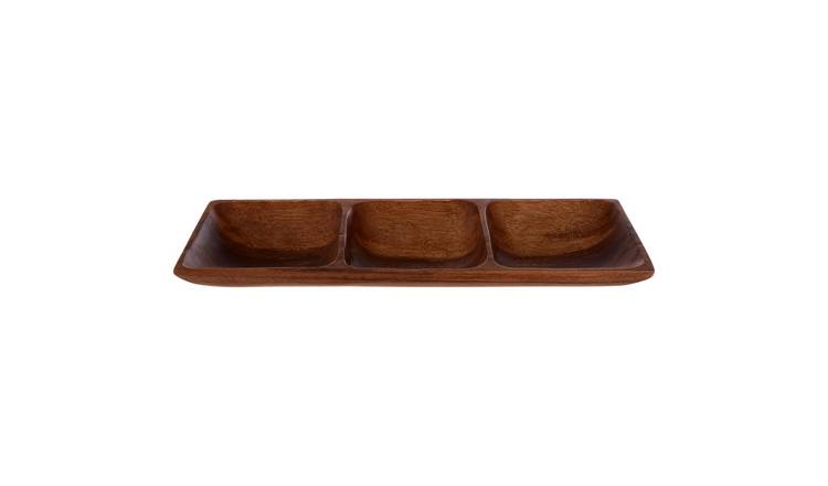 Orsina Kora Acacia Three Section Rectangular Serving Dish