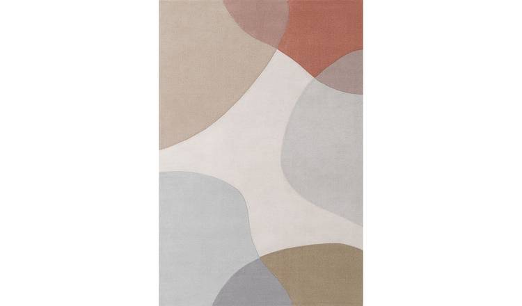 Ted Baker Blue Hackney Clarissa Hand Woven Abstract Wool Rug - 120 x 170cm