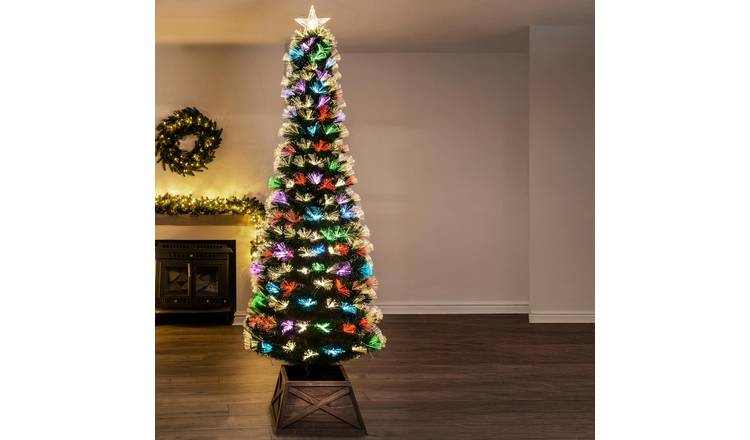 Christmas Tree World 7ft Vesuvius Fir Fibre Optic Christmas Tree
