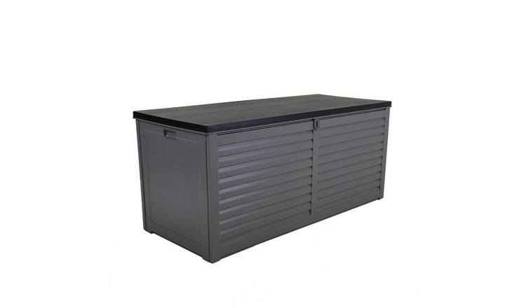 Charles Bentley 490L Large Outdoor Garden Plastic Storage Box - Grey