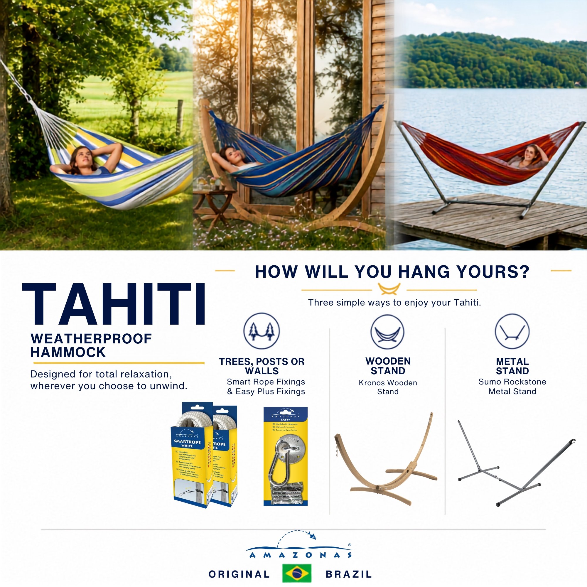 Buy Amazonas Tahiti Single Garden Hammock – Kolibri | Hammocks and