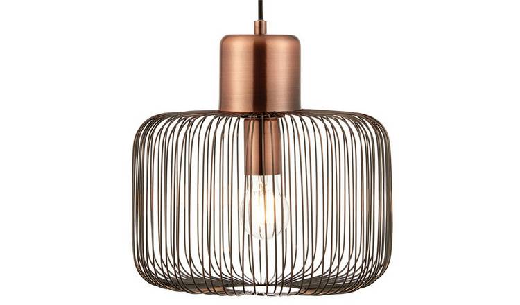 Loops Direct Steel Ceiling Pendant Light - Antique Copper