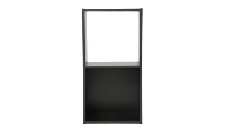 HomeGardenDirect Jane 2x1 Cube Bookcase - Black