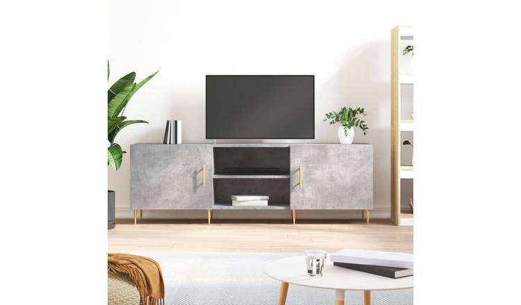 Walplus Engineered Wood TV Cabinet - Stone Grey - 150 x 30 x 50 cm