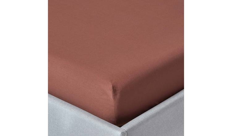 Homescapes Egyptian Cotton Chocolate Deep Fitted Sheet - Single