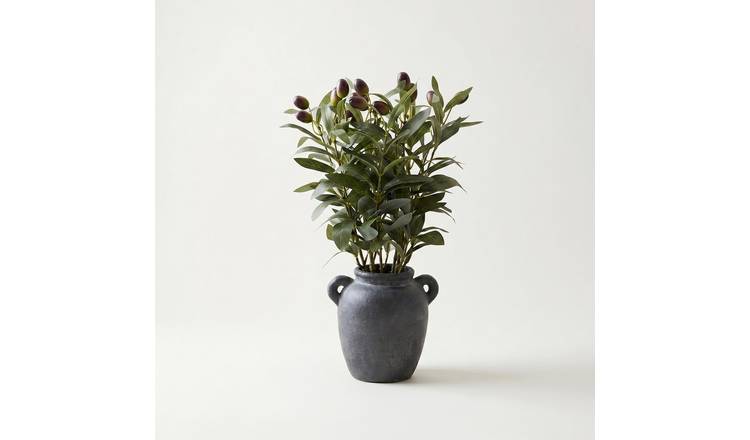 Homescapes Artificial Olive Tree in Pot 38cm - Green
