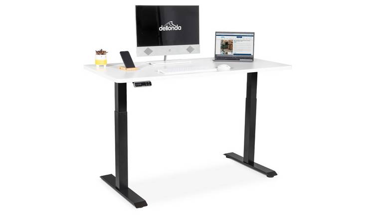 Dellonda Electric Height Adjustable Standing Desk 1400 x 700mm - White