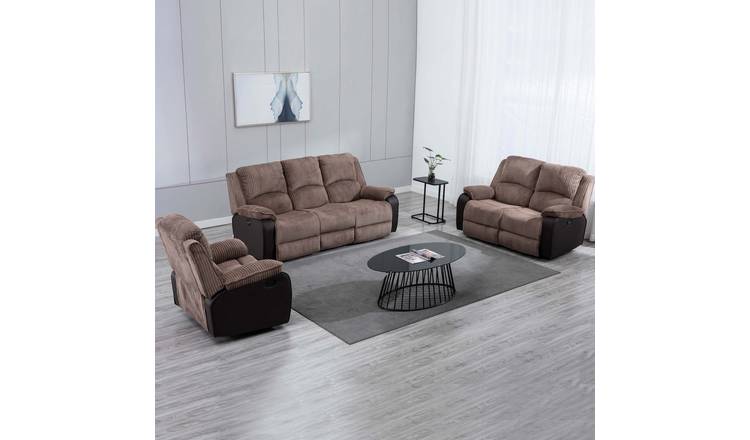 Furniture Online Postana Electric Recliner 1+2+3 Seater Sofa Set - Brown
