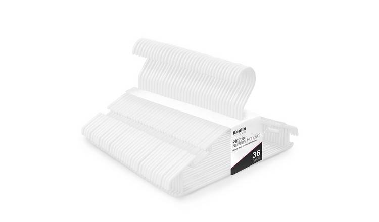 Keplin White Children's Non-Slip Clothes Hangers - Pack of 36