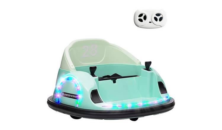 AIYAPLAY 12V 1.5 to 5 Years Remote Control 360 Rotation Bumper Car – Light Green