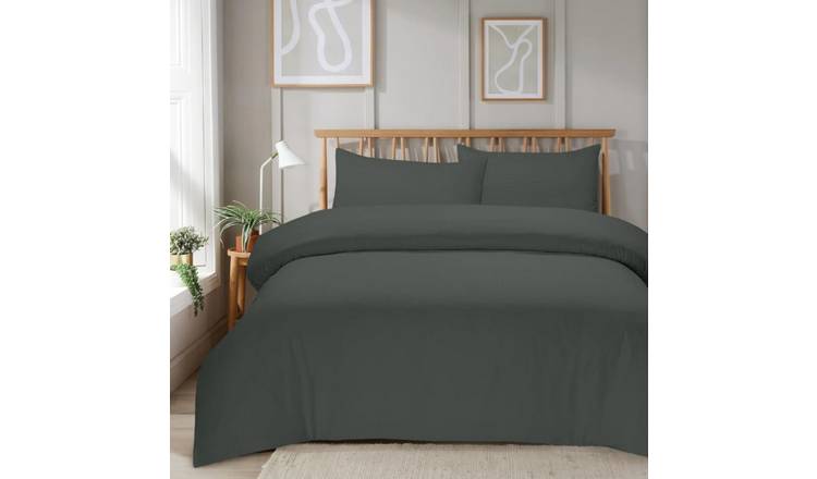New Edge Blinds Mayfair Stripe Grey Duvet Set - Single