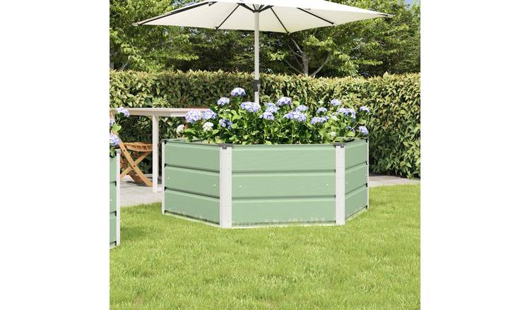 Walplus Steel Garden Planter - Pastel Green - 129 x 129 x 45 cm