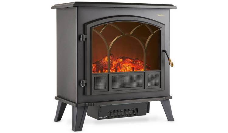 VonHaus 1850W Electric Stove Heater - Black