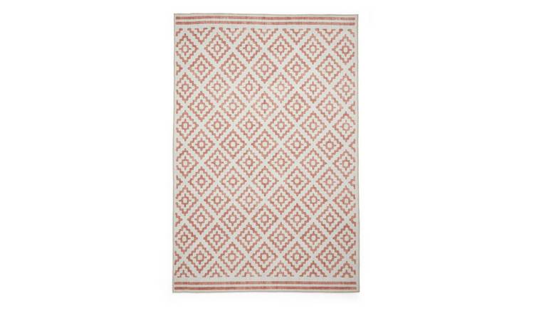 Mega Flooring Orange Modern Geometric Rug - 61 x 120cm