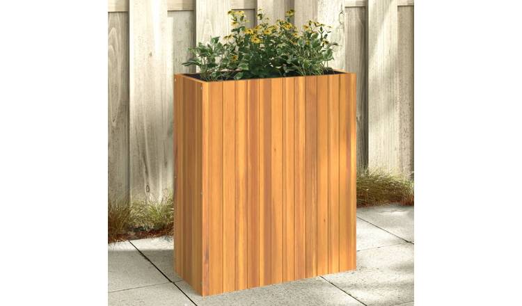 Walplus Acacia Wood Garden Planter - 59 x 27.5 x 70 cm