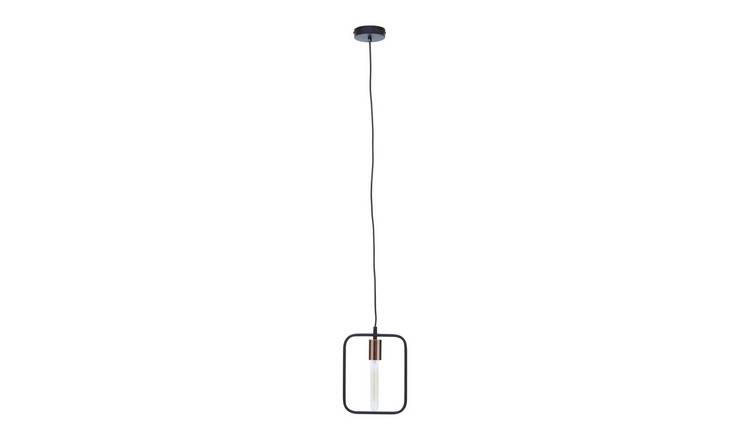 Orsina Lavis Metal Pendant Light - Black And Copper