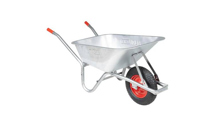 Walplus Galvanised Steel Wheelbarrow 90 L 150 kg and - 140 x 63 x 65 cm